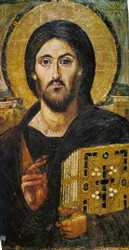 Христос Вседержитель. Икона. VI в. Монастырь св. Екатерины на Синае