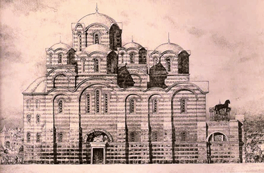 Церковь Богородицы «Десятинная» в Киеве. Реконструкция