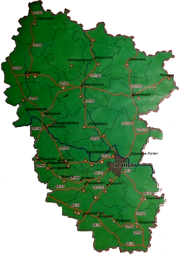Карта где находится луганская область. Карта Луганской области. Карта Луганской. Физическая карта Луганской области. Луганск на географической карте.